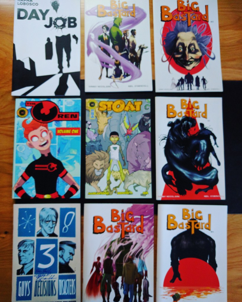 Day Job, Big Bastard #1-5, Wren Vol.1 (colour edition), Stoat #1, "3"